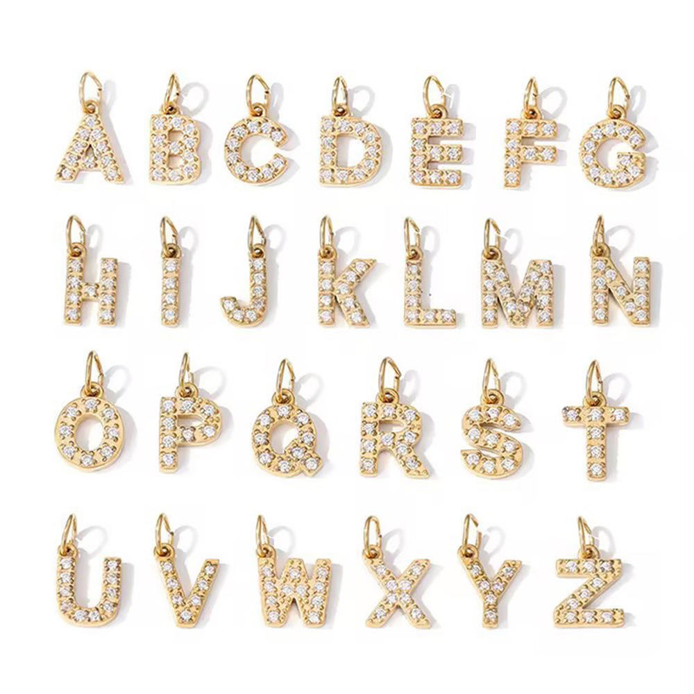 Custom Stainless Steel Woman's Necklace 26 Letter Heart Ins Style
