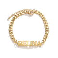Personalized DIY Adjustable Name Bracelet Big English Alphabet Stainless Steel Bangles for Lovers Weddings Gifts