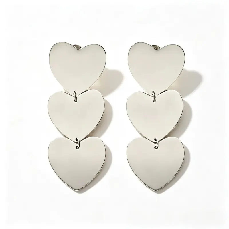 Personalized Name Love Heart Drop Earrings