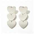 Personalized Name Love Heart Drop Earrings