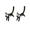 3D Cat-Shaped Alloy Pendant Earrings