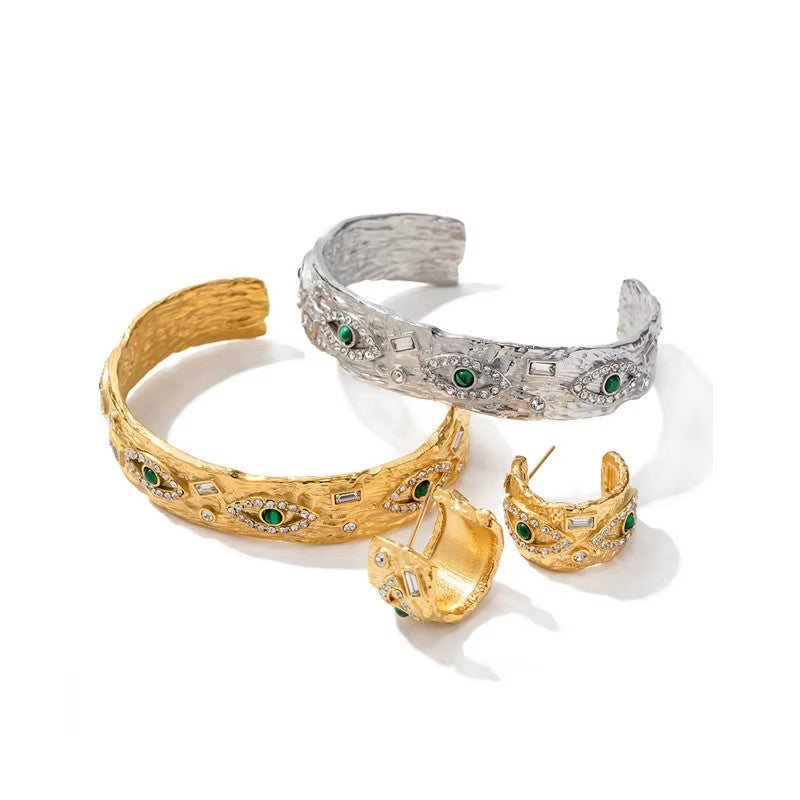 Alloy Bangle Earring Set