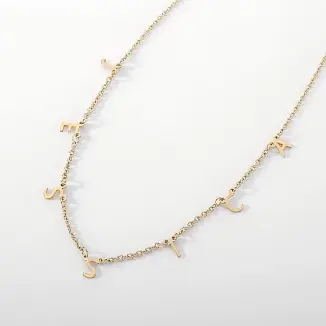 Letter Necklace 18K PVD Gold Plated Stainless Steel