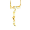 Foot Name Necklace 18K PVD Gold Plated Stainless Steel