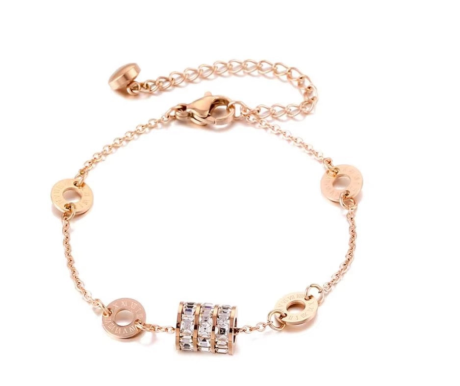 Roman Numeral Thigh-Hugger Titanium Steel Bracelet
