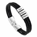 Custom Beaded Braided PU Leather Bracelets