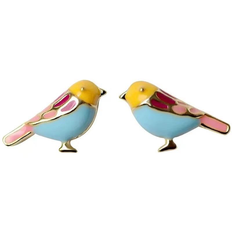 Cute Bird Stud Earrings