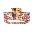 Diamond Square Ring Engagement Ring