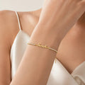 Personalized DIY Titanium Steel Adjustable Name Bracelet with Diamond