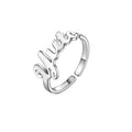 Personalized Stainless Steel Adjustable 1 Name Ring