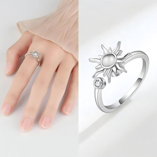 Creative Spinning Ring Adjustable Sun Flower Ring