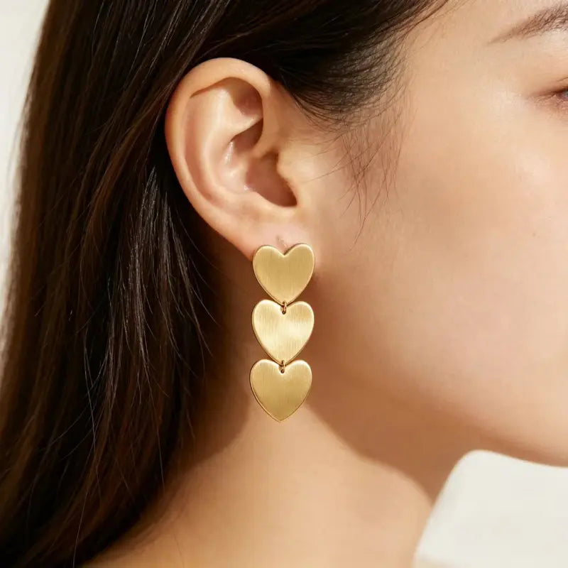 Personalized Name Love Heart Drop Earrings