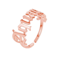 18K Gold Plated 12 Old English Zodiac Stainless Steel Rings
