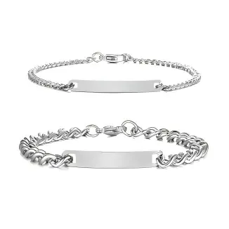 Personalized Steel Name Couple Friendship Bracelet Anklet Jewelry