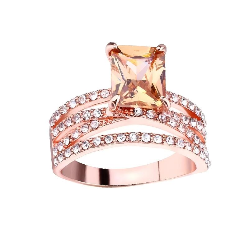 Diamond Square Ring Engagement Ring