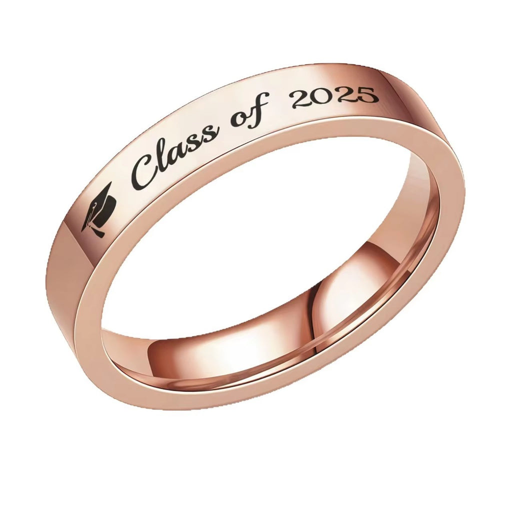 Customized Graduation Ring Memorial School Gift