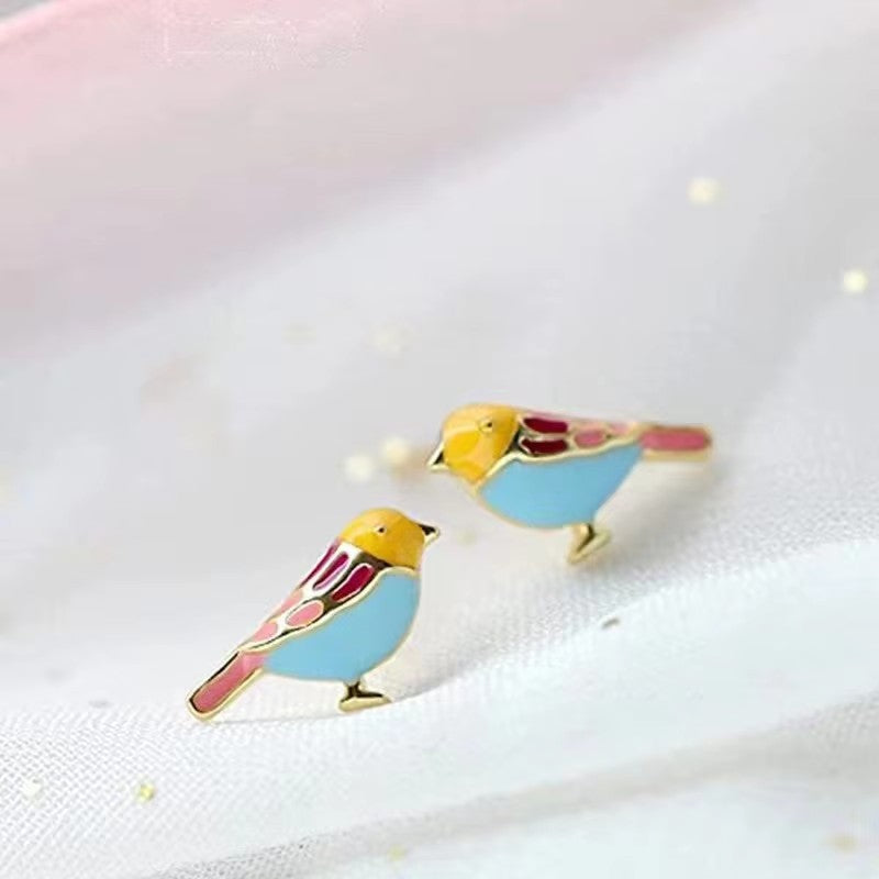 Cute Bird Stud Earrings