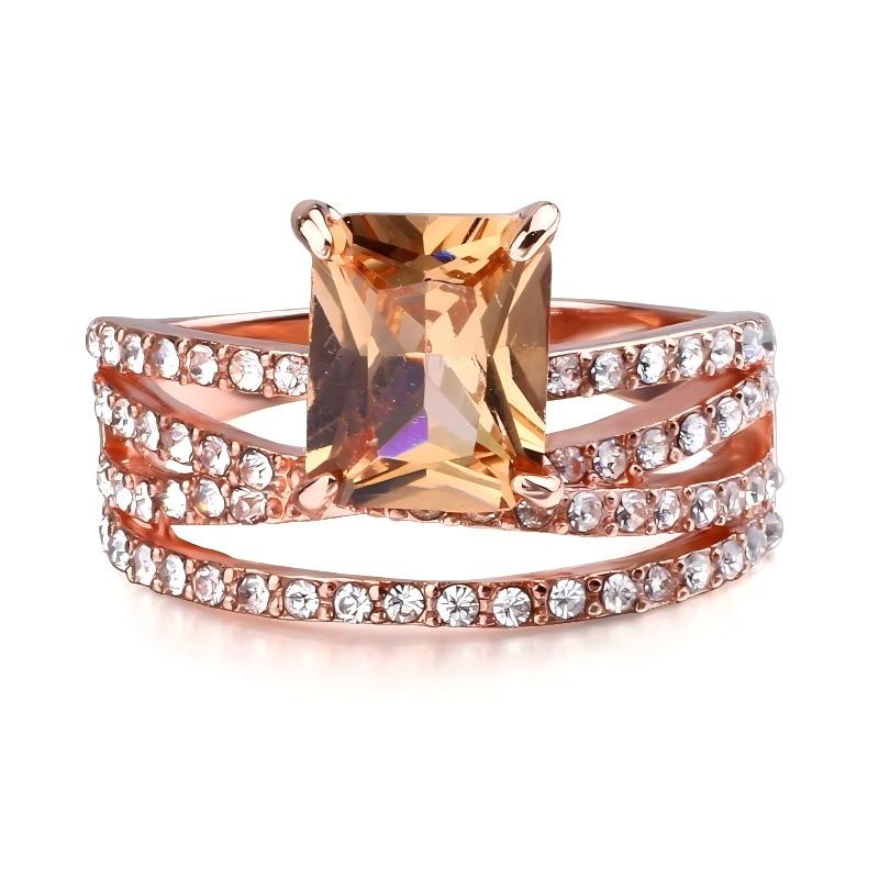 Diamond Square Ring Engagement Ring