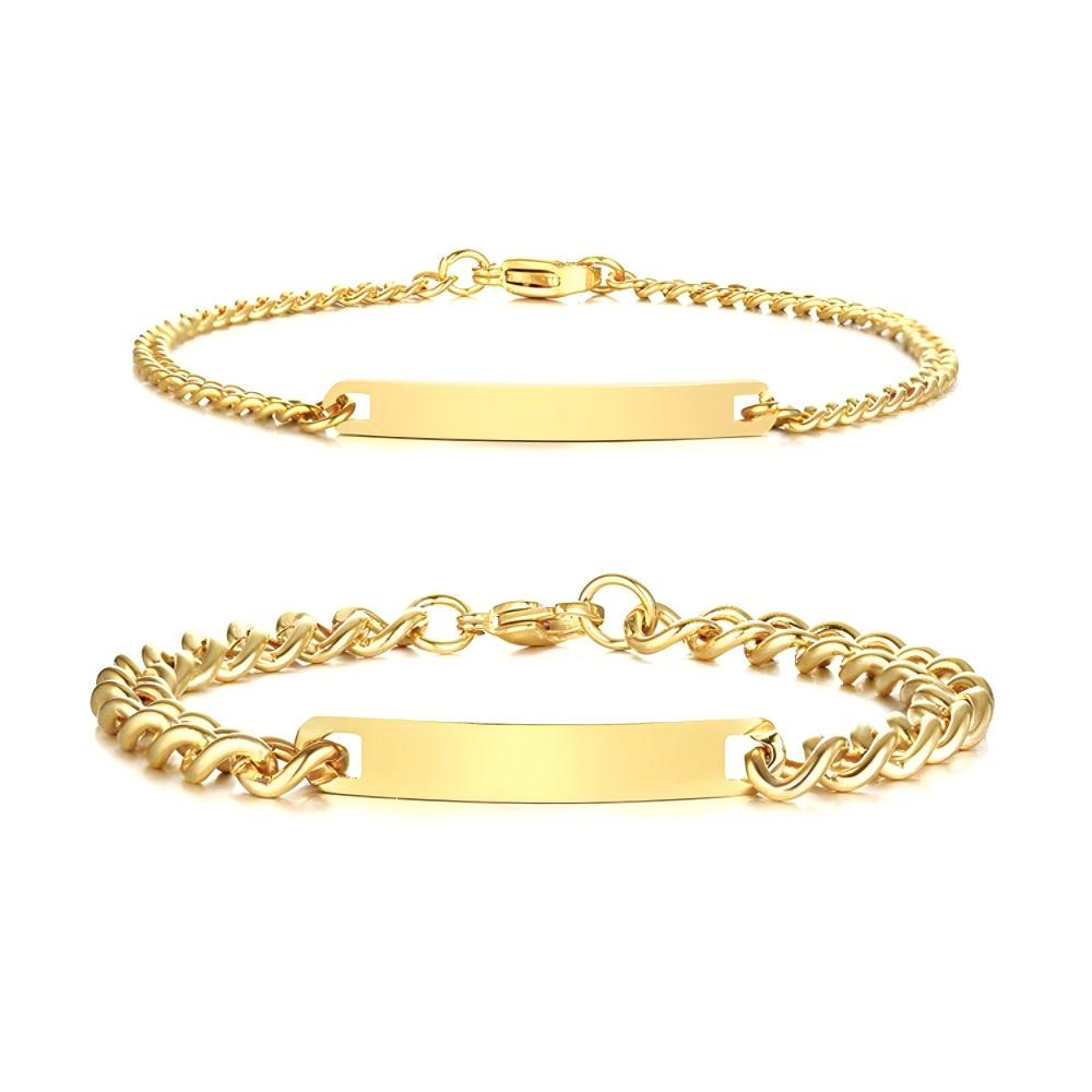 Personalized Steel Name Couple Friendship Bracelet Anklet Jewelry