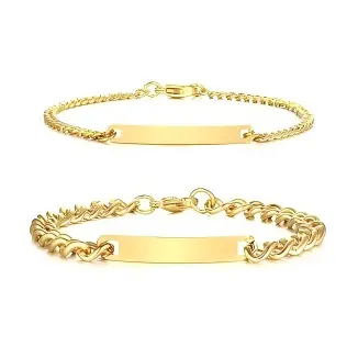 Personalized Steel Name Couple Friendship Bracelet Anklet Jewelry