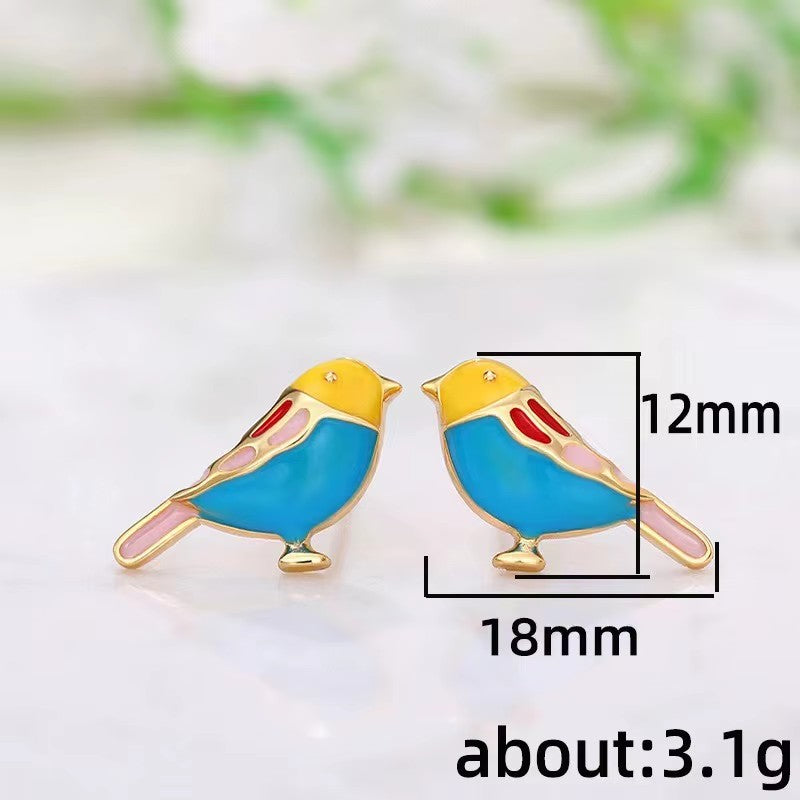 Cute Bird Stud Earrings