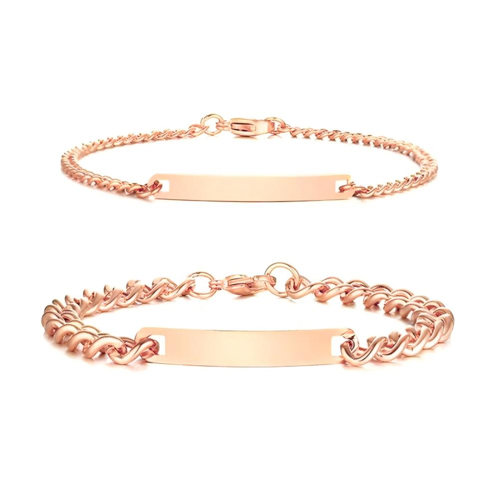 Personalized Steel Name Couple Friendship Bracelet Anklet Jewelry