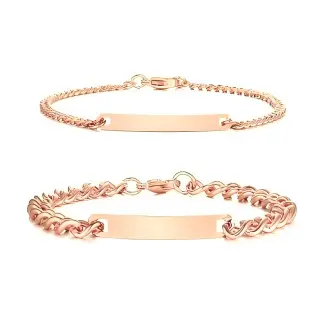 Personalized Steel Name Couple Friendship Bracelet Anklet Jewelry