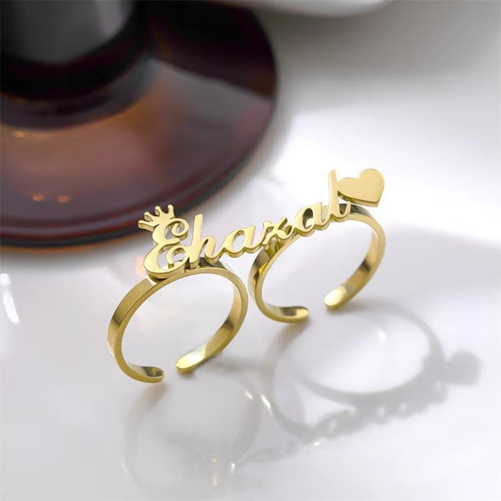 Customizable Stainless Steel Double Ring
