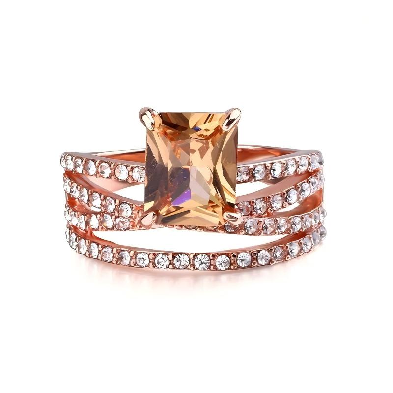 Diamond Square Ring Engagement Ring