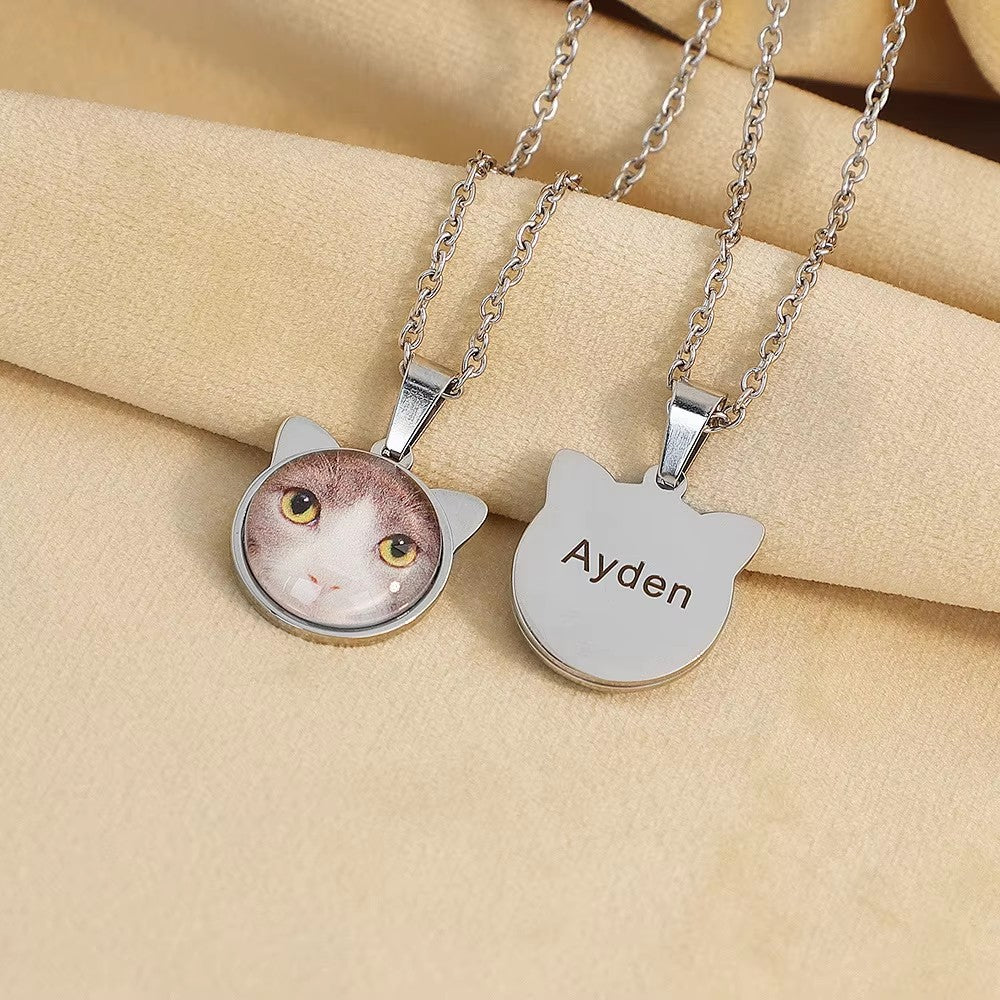 Customized Stainless Steel Printed Photo Pendant Necklace