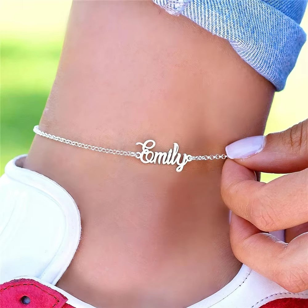 Personalized Name Anklet Bracelet Made with Any Name