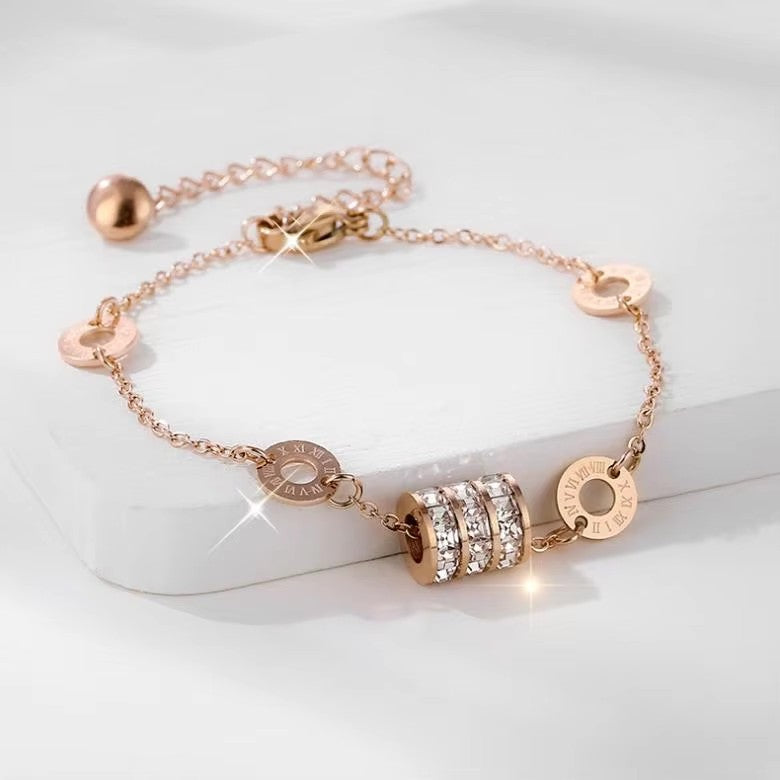 Roman Numeral Thigh-Hugger Titanium Steel Bracelet