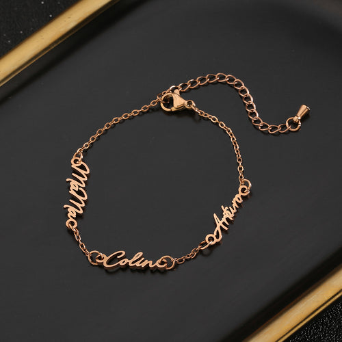 Custom Multi Name 304 Stainless Steel Bracelet