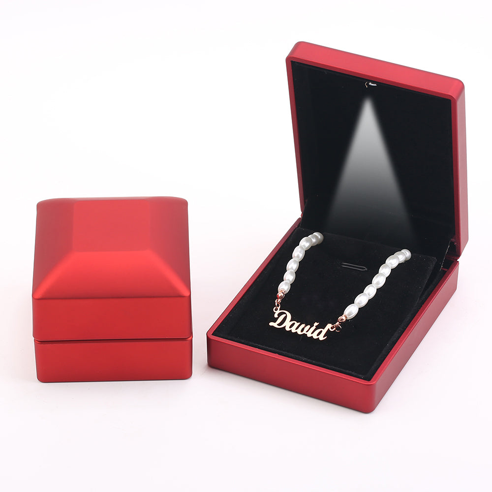 Women Pearl Necklace 18K PVD Gold Plated Stainless Steel