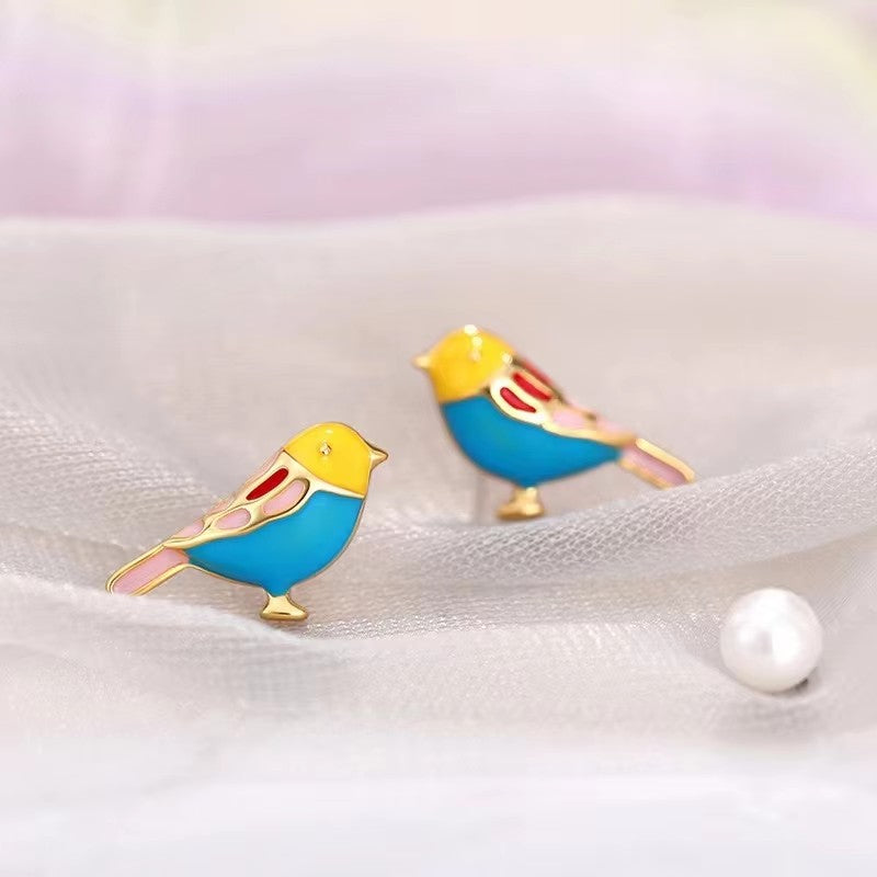 Cute Bird Stud Earrings