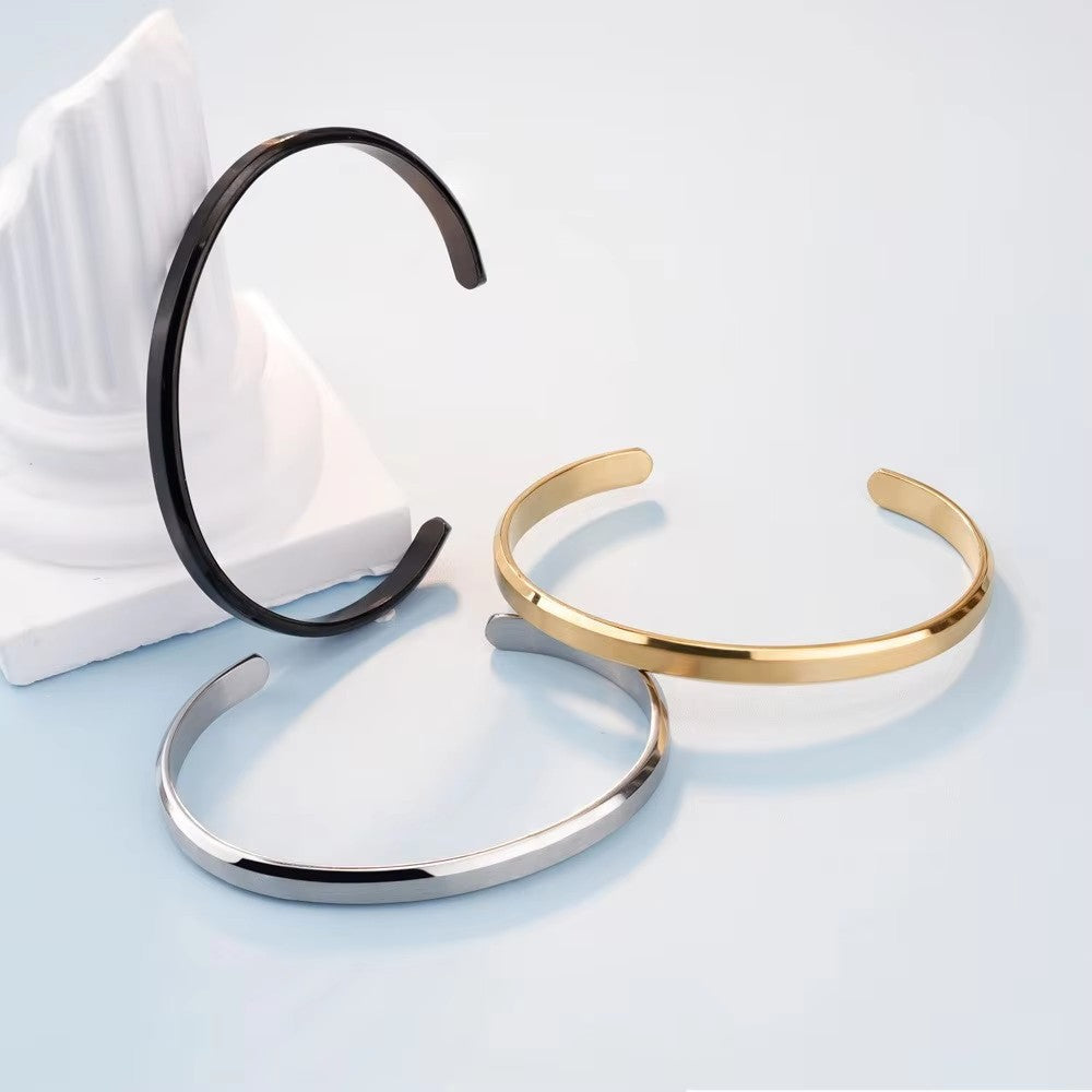 Custom Engrave Name Inspirational Text Bracelets Men