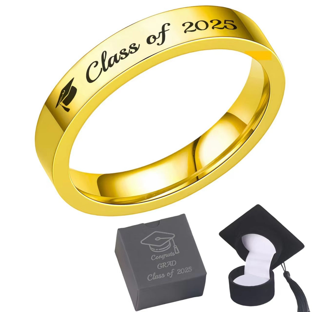 Customized Graduation Ring Memorial School Gift
