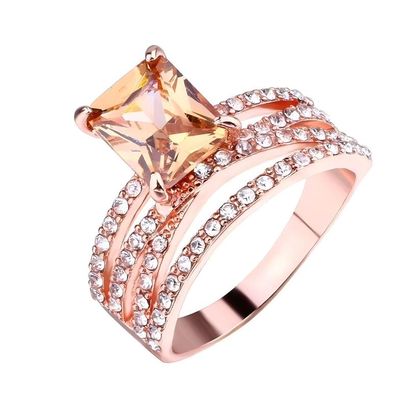 Diamond Square Ring Engagement Ring