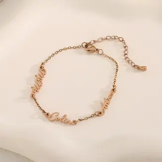 Custom Multi Name 304 Stainless Steel Bracelet