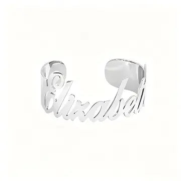 Personalized Adjustable Name Bangle 18K PVD Plated Stainless Steel