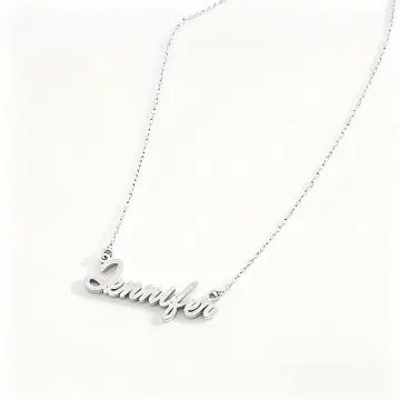 Diamond Name Necklace 18K PVD Gold Plated Stainless Steel