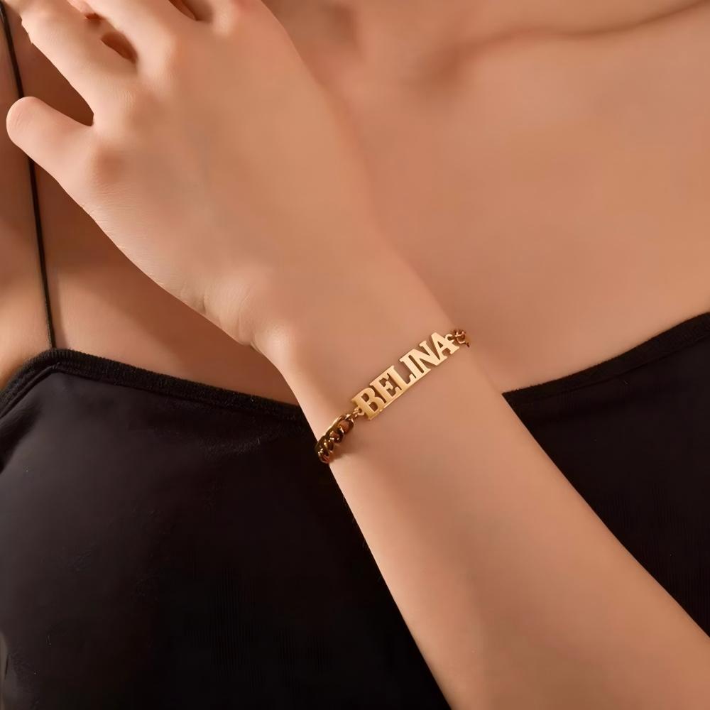 Personalized DIY Adjustable Name Bracelet Big English Alphabet