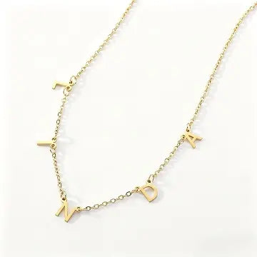 Letter Necklace 18K PVD Gold Plated Stainless Steel