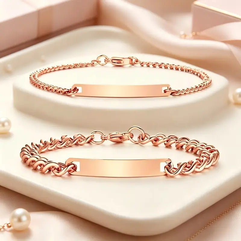 Personalized Steel Name Couple Friendship Bracelet Anklet Jewelry