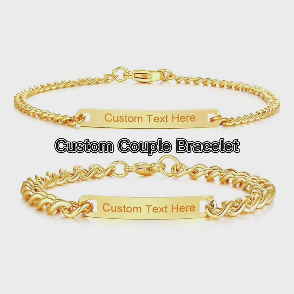 Personalized Steel Name Couple Friendship Bracelet Anklet Jewelry