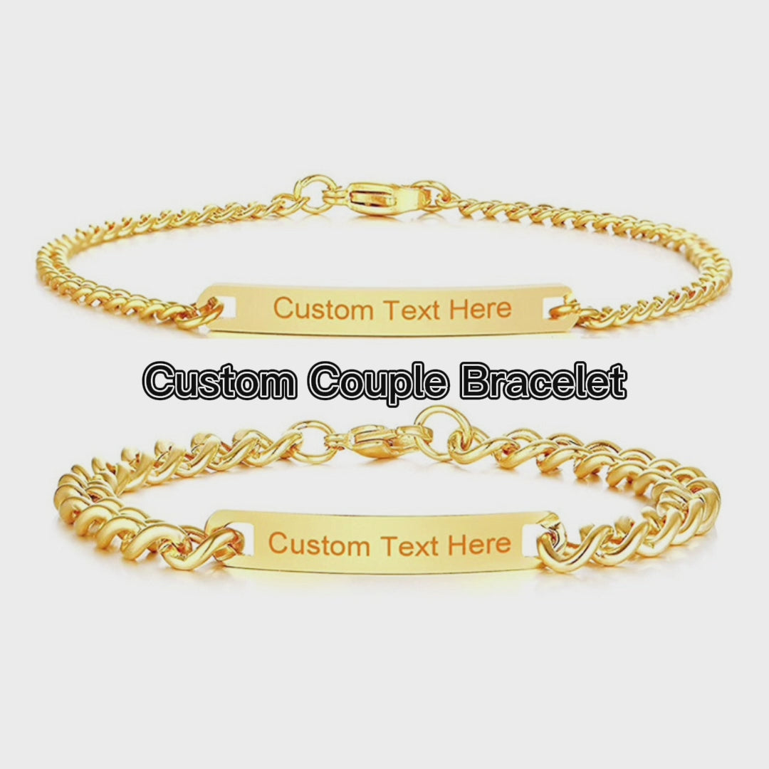 Personalized Steel Name Couple Friendship Bracelet Anklet Jewelry