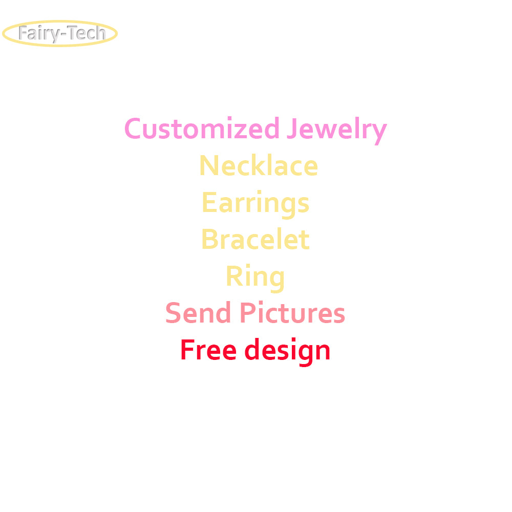 Jewelry Set Custom Bracelet Necklace and Earring Charms Ring Keychain Samples
